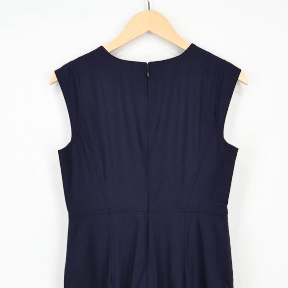 J.Crew Petite Resume Dress Italian Wool Blend Navy Blue Size 8 Petite NWT - Picture 6 of 8